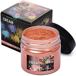 Слюдяний пігментний порошок CREAM (Крем) для смоли мила макіяжу манікюру SOAP SHOP банка 57 грам