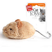 Игрушка для кошек Мышка со звуковым чипом GiGwi Melody chaser, искусственный мех, 13 см