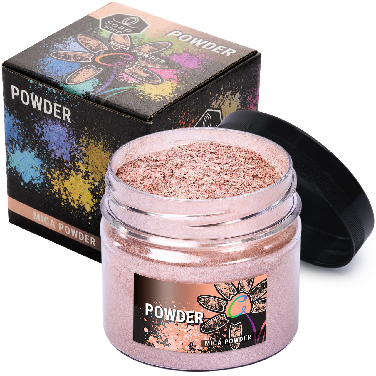 Слюдяний пігментний порошок POWDER (Пудра) для смоли мила макіяжу манікюру SOAP SHOP банка 57 грам
