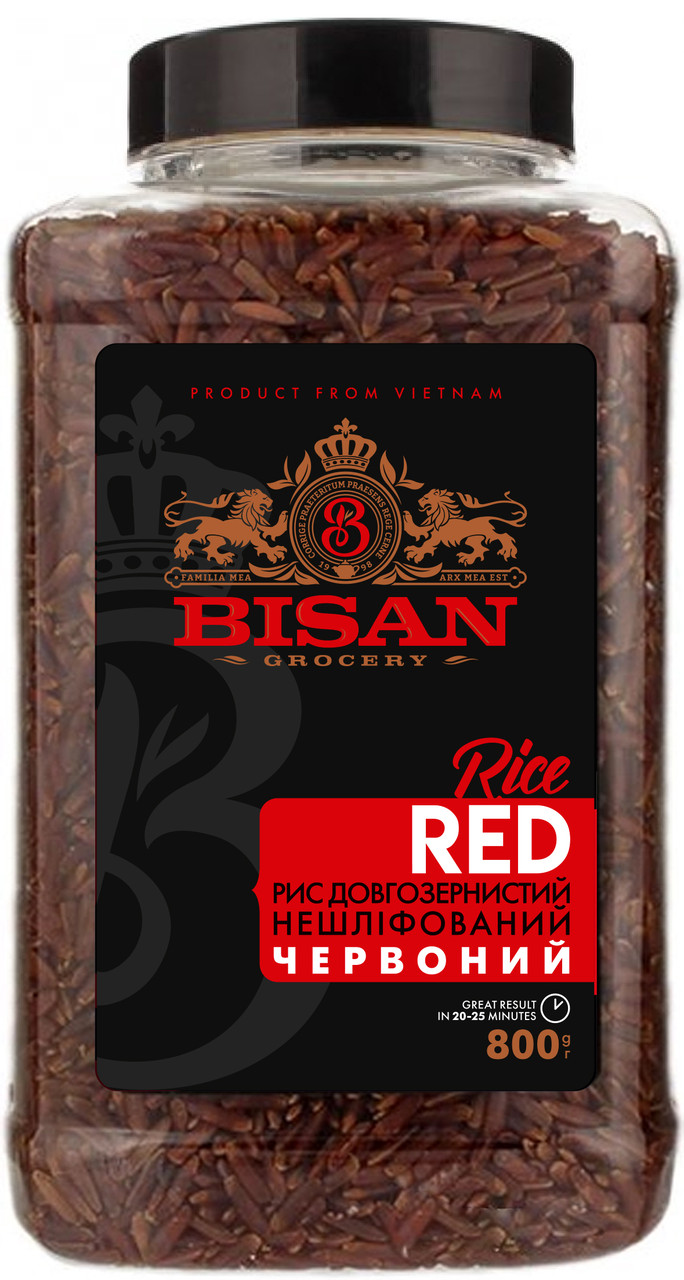 BISAN Рис Червоній 800 г пл/б