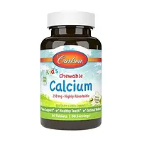 Детские минералы в жевательных таблетках Кальций Carlson Labs Kid's Calcium Кальций, 250 мг, 60 шт