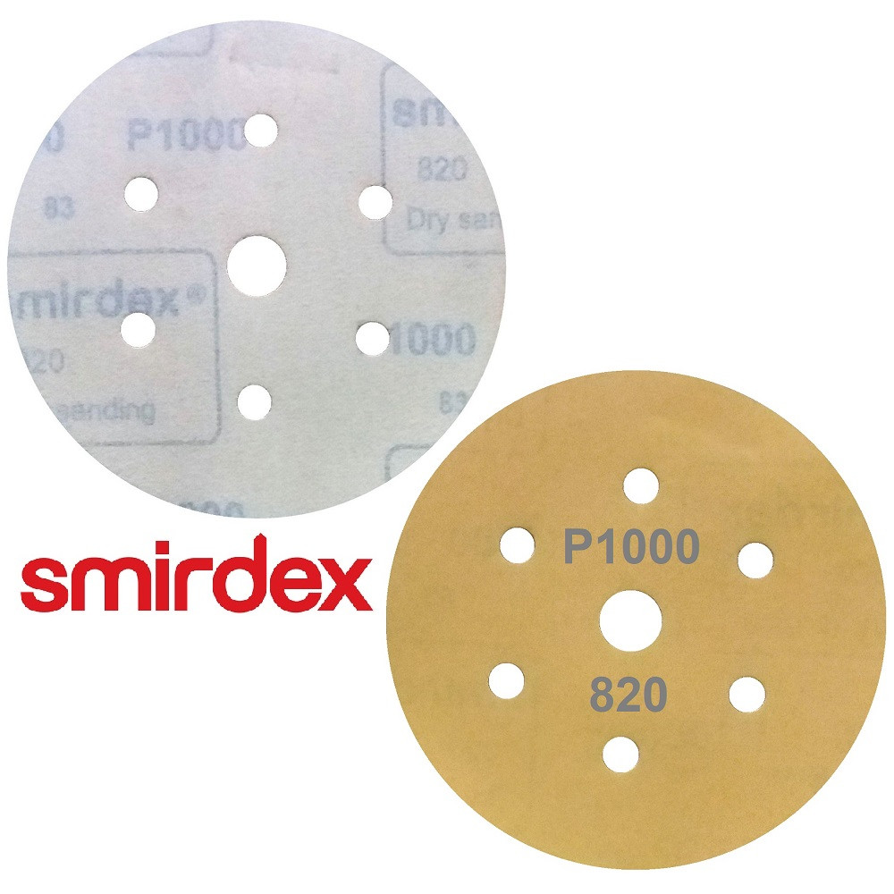 Абразивний диск P1000 d150мм на папері з липучкою Velcro Smirdex 820 1шт.