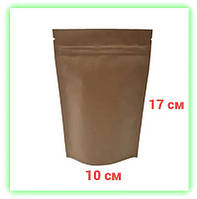 Пакети дой-пак крафт паперові zip замок 100х170 мм для чаю горіхів сухофруктів (Від 100 шт.)