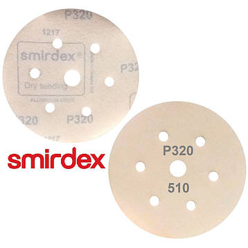 Абразивний диск P320 d150мм на папері з липучкою Velcro Smirdex 510 1шт., фото 1