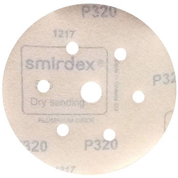 Абразивний диск P320 d150мм на папері з липучкою Velcro Smirdex 510 1шт., фото 3