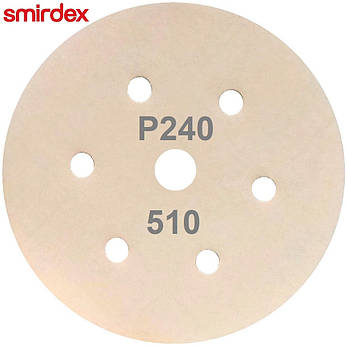 Абразивний диск P240 d150мм на папері з липучкою Velcro Smirdex 510 1шт., фото 4