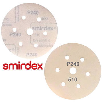 Абразивний диск P240 d150мм на папері з липучкою Velcro Smirdex 510 1шт., фото 1