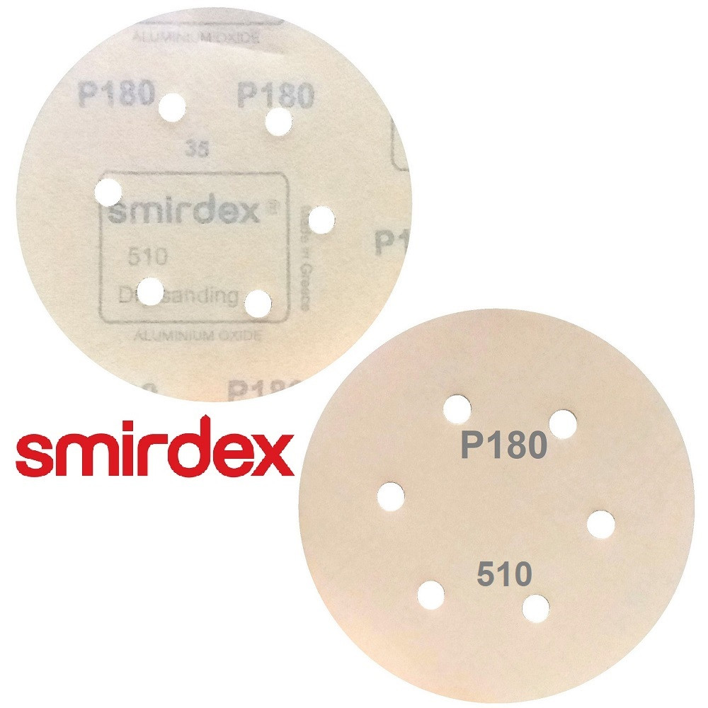 Абразивний диск P180 на липучці Velcro Smirdex 510 150мм