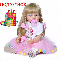 Лялька Реборн 55 см единорожка силіконова NPK DOLL