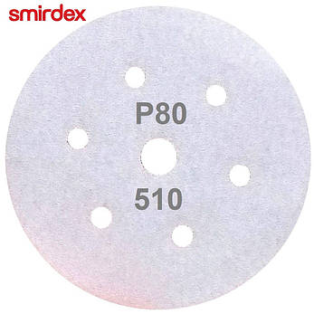 Абразивний диск P80 d150мм на папері з липучкою Velcro Smirdex 510 1шт., фото 4