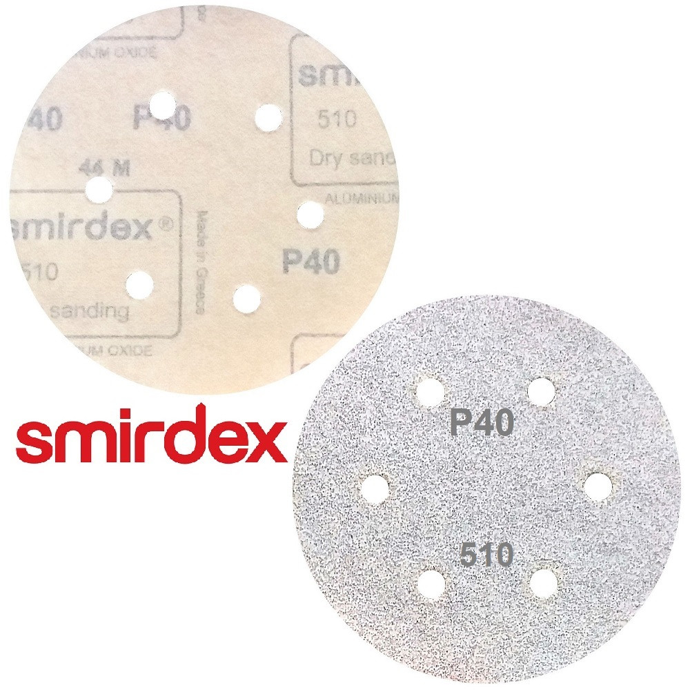 Абразивний диск P40 на липучці Velcro Smirdex 510 150мм