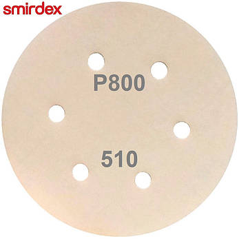 Абразивний диск P800 d150мм на папері з липучкою Velcro Smirdex 510 1шт., фото 4