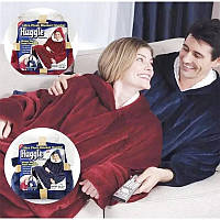 148 hugle HOODIE толстовка-плед з капюшоном СІРИЙ БОРДО СИЙВ (30) (50)(40)))