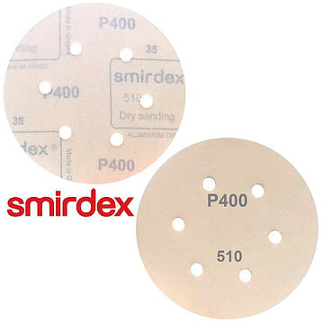 Абразивний диск P400 d150мм на папері з липучкою Velcro Smirdex 510 1шт., фото 1