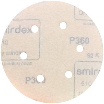 Абразивний диск P360 d150мм на папері з липучкою Velcro Smirdex 510 1шт., фото 3