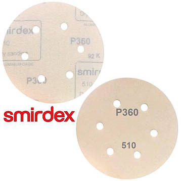 Абразивний диск P360 d150мм на папері з липучкою Velcro Smirdex 510 1шт., фото 1