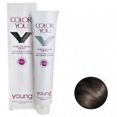 Крем-фарба для фарбування волосся Young Color You Y-PLX 5.01 Castano Chiaro Freddo