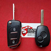 Викидний ключ Renault Kangoo 2008-2020, 2 кнопки, PCF7947, ID46, 433Mhz, VA2