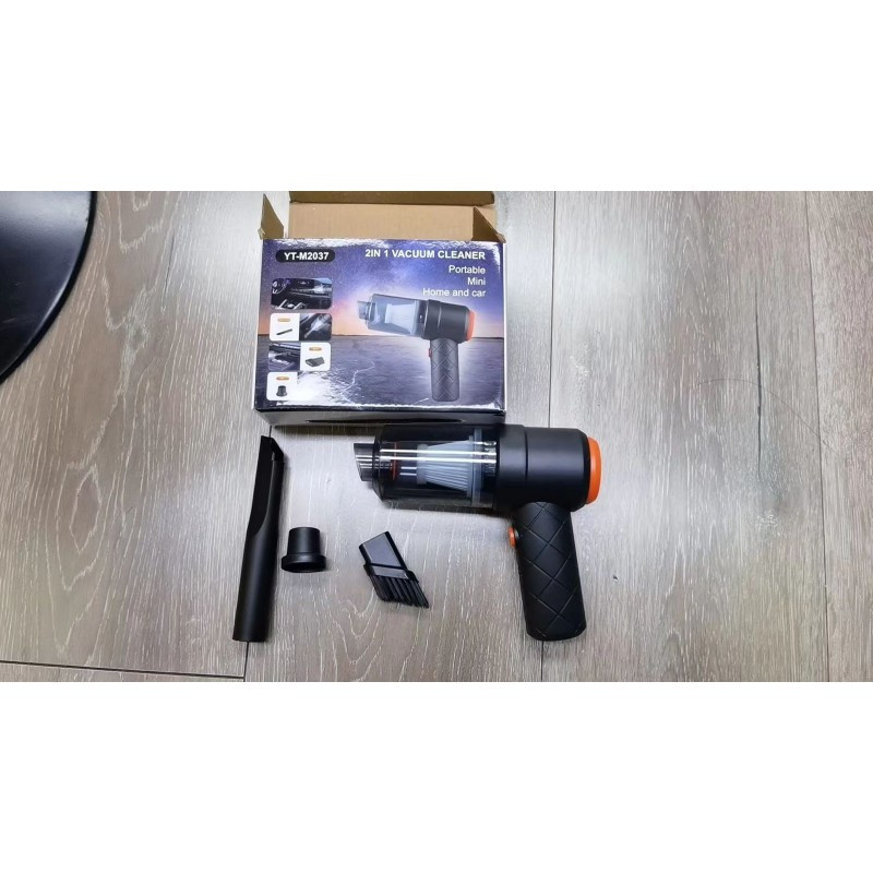 Автомобільний портативний бездротовий пилосос 2 in1 Vacuum cleaner ЧОРНИЙ YT-M2037 (60)
