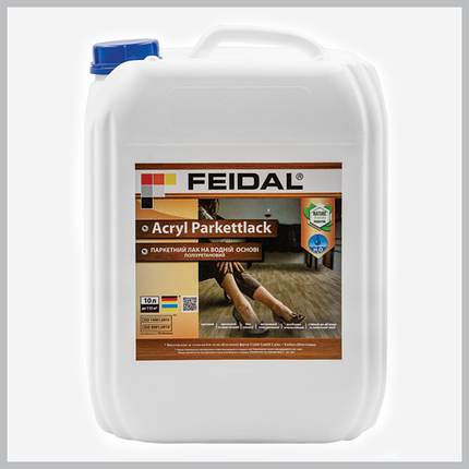 Лак паркетний матовий на водній основі Feidal Acryl Parkettlack 1л, фото 3