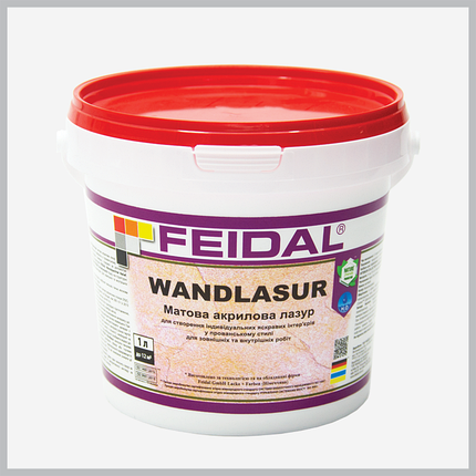 Матова акрилова лазур Wandlasur Feidal 2.5 л, фото 3