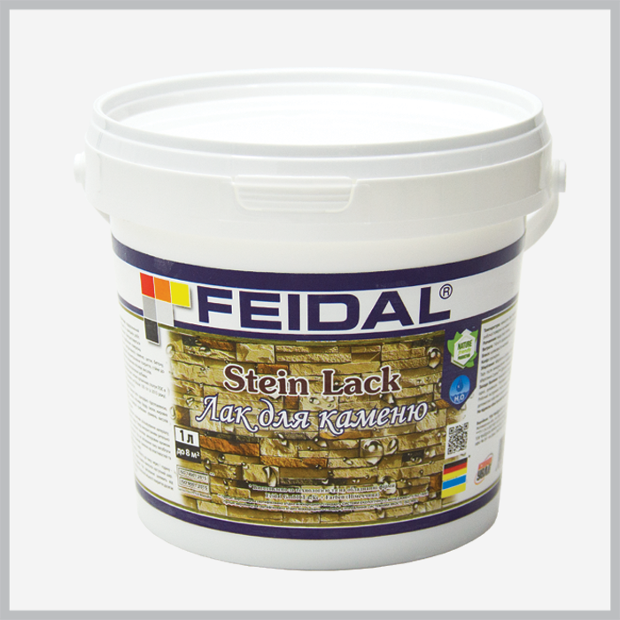 Акриловий водорозчиннийлак для каменю Stein Lack Feidal 1л
