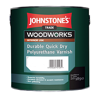 Лак для дерева Johnstones Quick Dry Polyurethane Varnish Clear Gloss полиуретановый быстросохнущий глянцевый 2.5