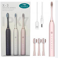 Зубная щетка Sonic Toothbrush X-3 звуковая электрическая LY-393 ( 144)