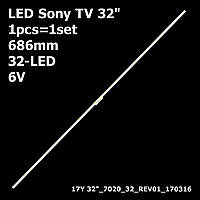 LED підсвітка TV Sony 32" 17Y 32"_7020_32_REV01_170316 Sony: KDL-32WE613, 32WE613, KDL-32WE615, 32WE615 1шт.