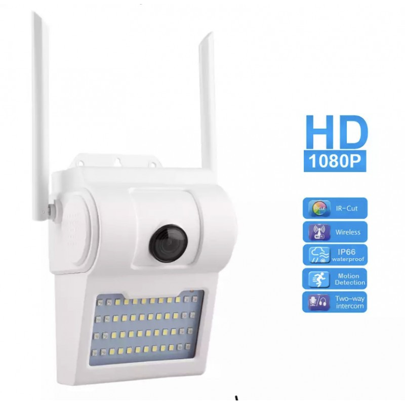 Камера IP вулична водонепроникна IP66, 48 світлодіодний, 1080P, Wi-Fi (25) (50)