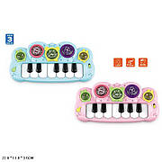 Синтезатор дитячий піаніно Синтезатор детский 887 на батарейках, муз.,світло, 2 кольори мікс, короб. 22*11,6*3,6см