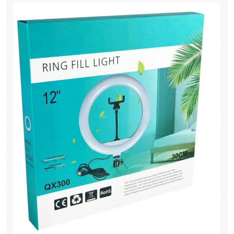 Кільцева лампа Ring Fill Light QX-300 30 см (30)