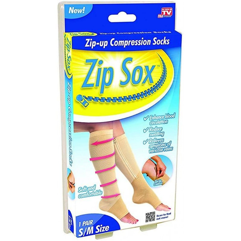Лікувальні компресійні гольфи проти варикозу Zip Sox (Зип Сокс) зі змійкою (200) (300)(120)