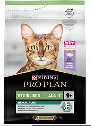 Корм Purina Pro Plan Adult Sterilised Renal Plus Turkey (для стерелізованих котів з індичкю) 400г.