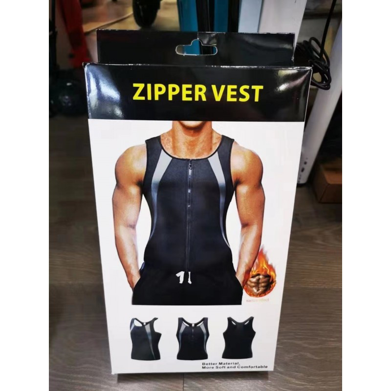 Чоловічий жилет для бігу, для схуднення, на блискавці, неопрен zipper vest (10)