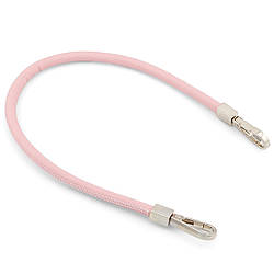 Тримач ремінець з екошкіри два карабіни 35х0,6 см карабін 38х13,5 мм 1 шт. Рожевий світлий