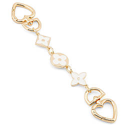 Тримач телефону декор чохла Style 18х2,1 см карабін 27 мм 1 шт. Білий із золотом