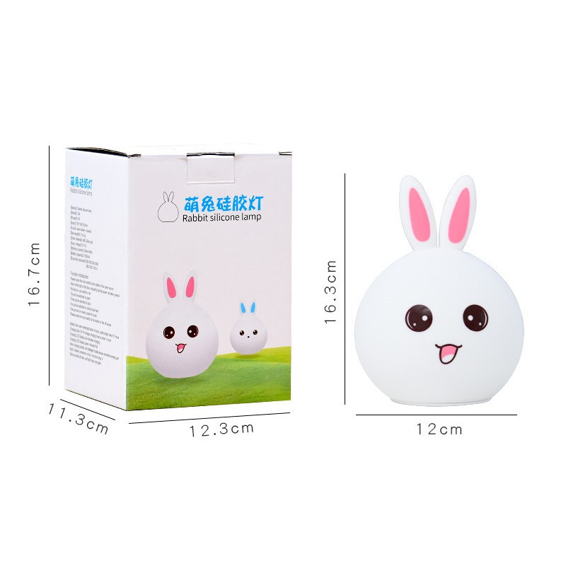 Нічний світильник RGB у формі кролика — Rabbit Silicone Lamp LY-271 (60)