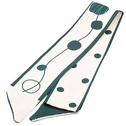 Хустка-стрічка Твіллі для сумки/волосся, 1шт., розмір 90х5см, принт Polka Dot Series ●Green Style Ⅱ