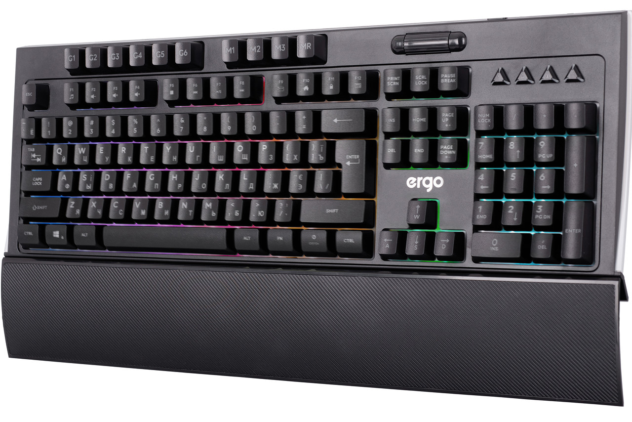 Клавіатура дротова з RGB підсвіткою ігрова ERGO KB-645 (Black), фото 3