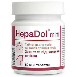 Вітамінно-мінер. комплекс Dolfos HepaDol mini (для захисту та реген. печінки у собак та кішок) 60т