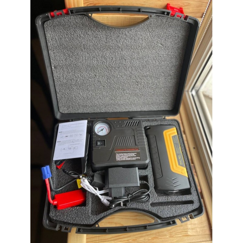 Пускозарядний пристрій JUMPSTARTER TM15 (50800 мА·год), 68800-500 + компресор New (10), фото 1