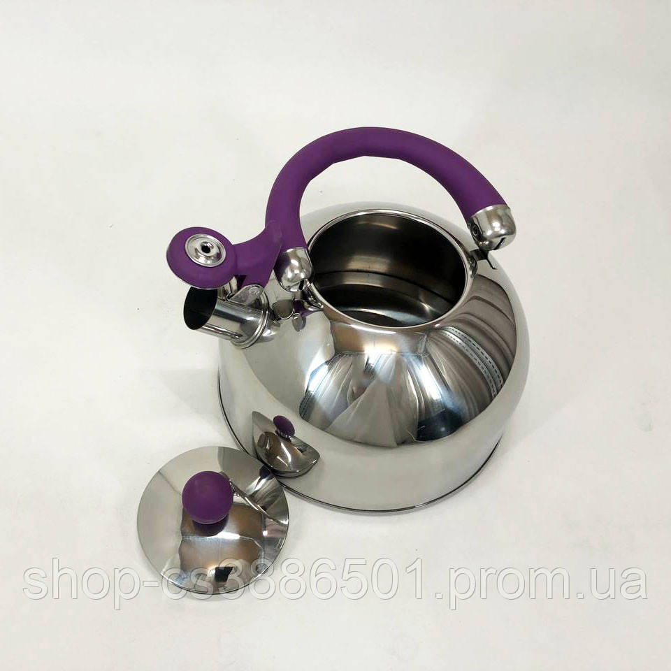 Хороший чайник зі свистком Unique UN-5302 / Чайник на плиту / Кухонний металевий чайник з XP-817 нержавіючої сталі