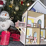 Будинок для ляльок з меблями та шпалерами Ігровий ляльковий будиночок для ляльок лол lol Дитячий ляльковий будиночок, фото 3
