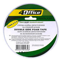 Скотч двосторонній 4OFFICE на спіненій основі 12мм*2м (4-394) 1/2