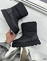 Жіночі чорні кросівки на холодну зиму теплі кросівки для жінок