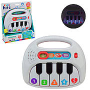 Синтезатор дитячий піаніно Kids Hits Синтезатор детский KH15/001на батарейках,  укр. мова, форми, кольори, цифри, 4 учбових