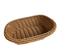 Плетённая корзинка для хлеба овальная коричневая 28х21х8см Helios 7313
