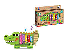 Дерев'яна іграшка Kids hits  KH20/018  крокодил дерев. ксилофон кор. 32,7*22,6*3,4 см