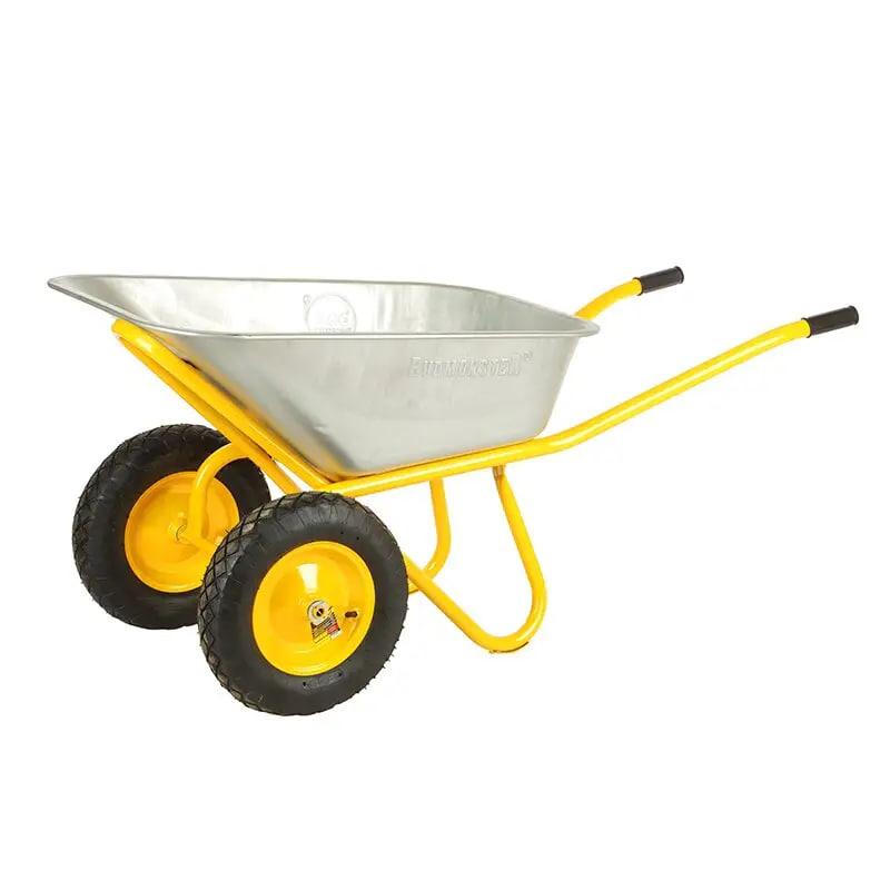 Тачка будівельна BudMonster 2-колісна, 100 л, 200 кг, оц.кузов, пневмоколесо 4х8 (01-010)